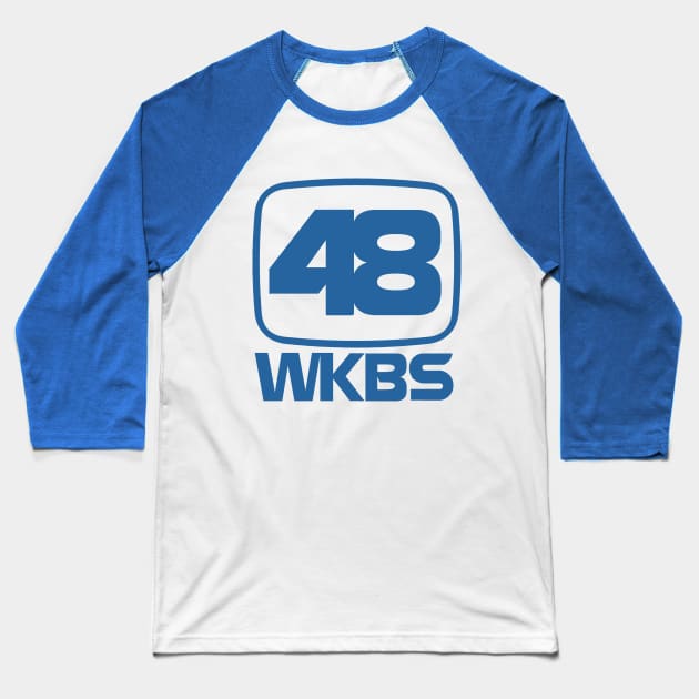 TV 48 Blue Baseball T-Shirt by tyrone_22
